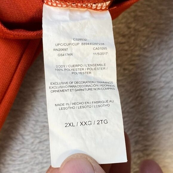 Dickies Mens T-Shirt 2XL Orange With Pocket & Logo - Picture 7 of 11